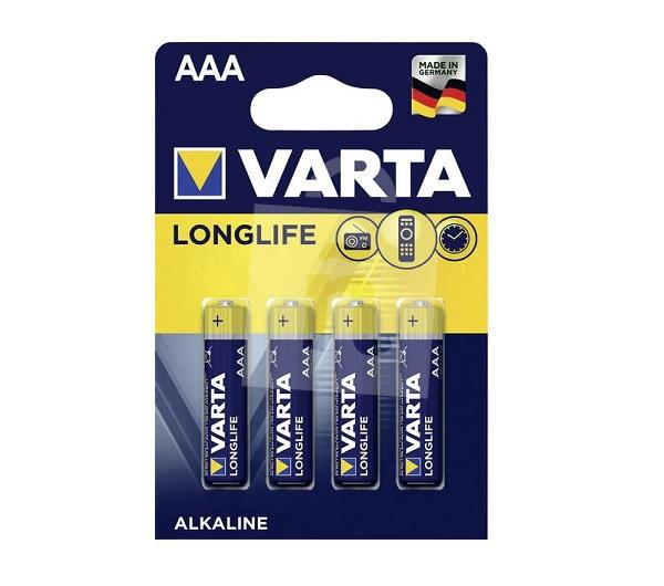 Batérie Longlife alkalicko-mangánové micro AAA LR03 1200mAh 1.5V 4ks Varta