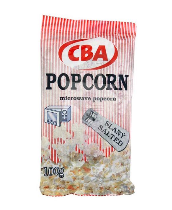 Popcorn do mikrovlnnej rúry slaný 100g CBA 