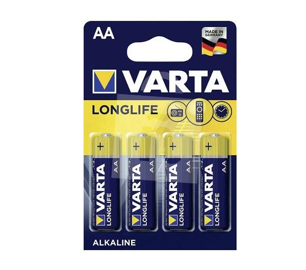Batérie Longlife alkalicko-mangánové mignon AA LR06 2800mAh 1.5V 4ks Varta