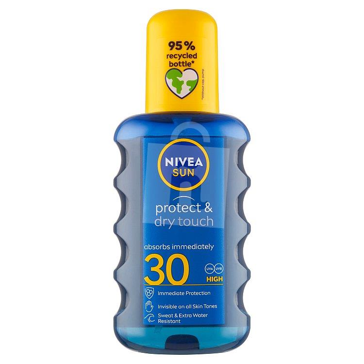 Sprej na opaľovanie protect & dry tuoch neviditeľný OF30/ 200ml Nivea Sun