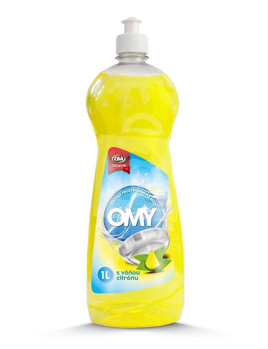 Prostriedok na umývanie riadu Omy citrón 1l CBA Premium