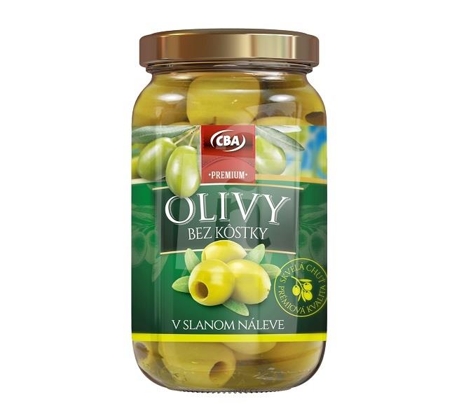 Olivy zelené bez kôstky v slanom náleve 360g CBA Premium