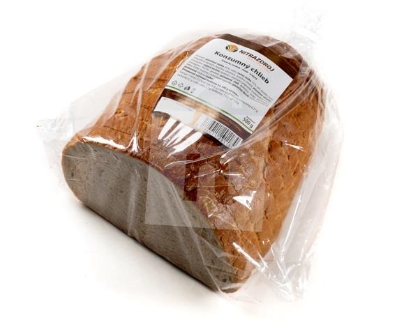 Chlieb konzumný krájaný, balený 500g NITRAZDROJ