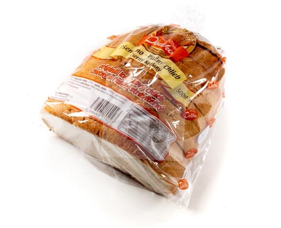 Chlieb Pšenično-ražno-zemiakový kváskový krájaný, balený 500g Pekáreň Delika