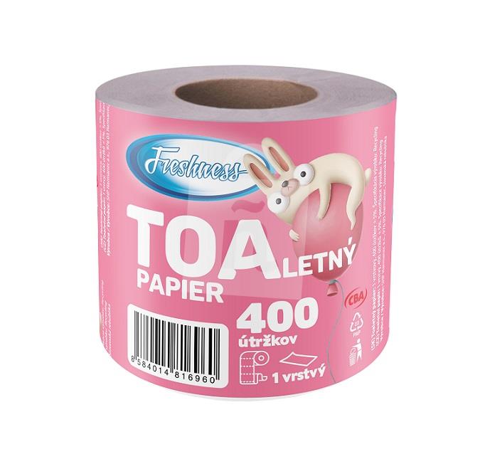 Toaletný papier 1-vrstvový 400 útržkov 1ks CBA Freshness
