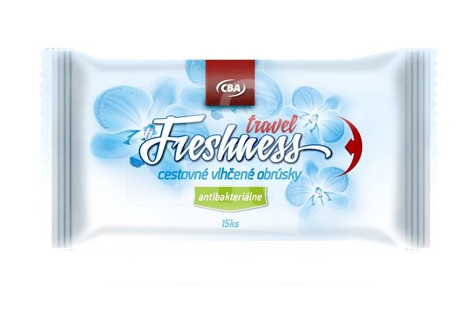 Vlhčené utierky cestovné antibakteriálne15ks CBA Freshness