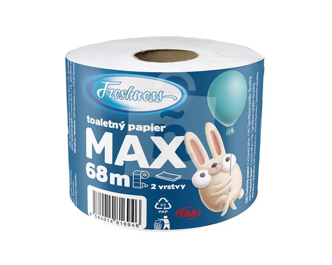 Toaletný papier Max 2-vrstvový 68m 1ks CBA Freshness