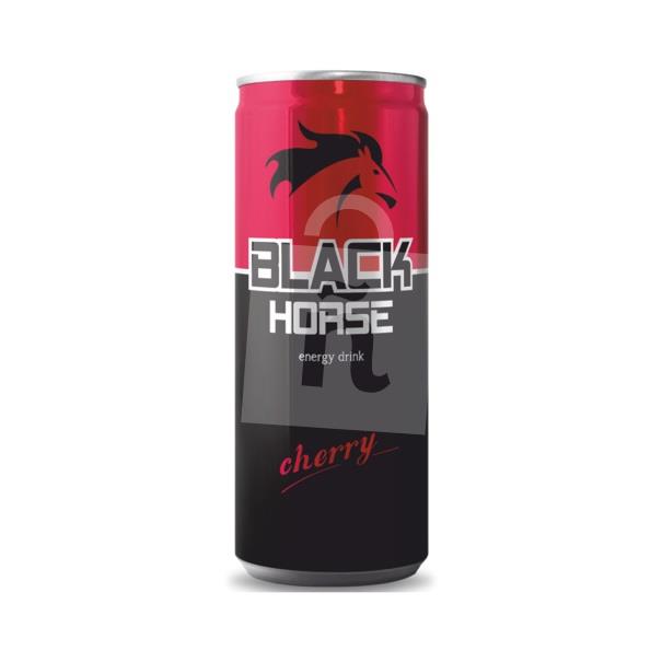 Energetický nápoj Cherry 250ml plech Black Horse 
