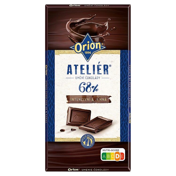 Čokoláda Ateliér extra horká 68 % 100g Orion
