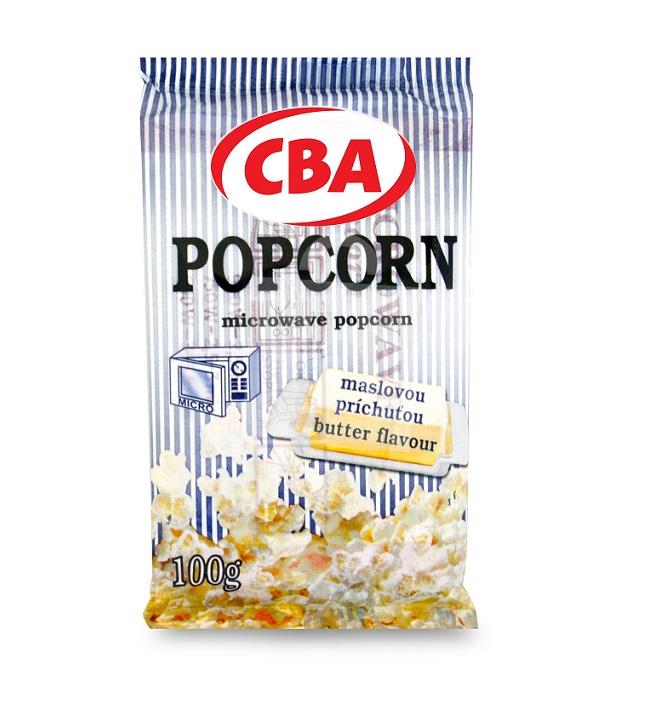 Popcorn do mikrovlnnej rúry s maslovou arómou 100g CBA 
