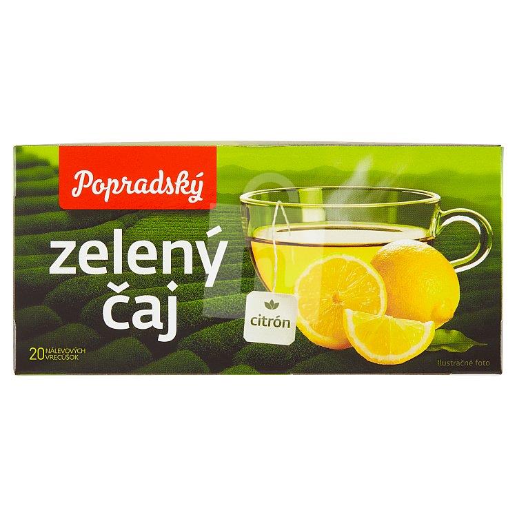 Čaj zelený  s citrónom 20x1,5 g / 30g Popradský