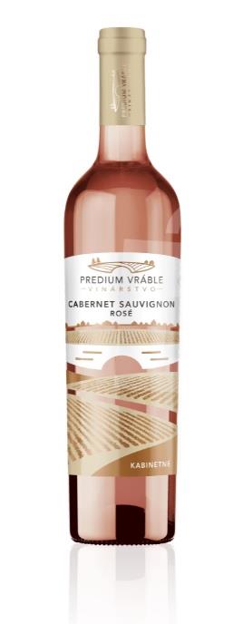 Cabernet Sauvignon akostné víno odrodové kabinetné ružové polosladké 0,75l Predium Vráble - vinárstvo vinohradníctvo