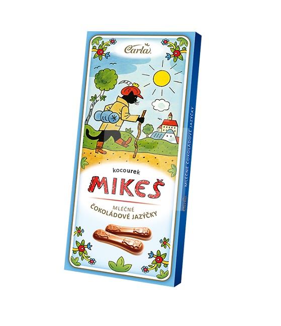 Čokoládové jazýčky mliečne Mikeš 50g Carla