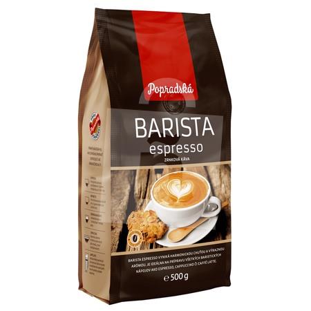 Káva pražená zrnková BARISTA espresso 500g Popradská