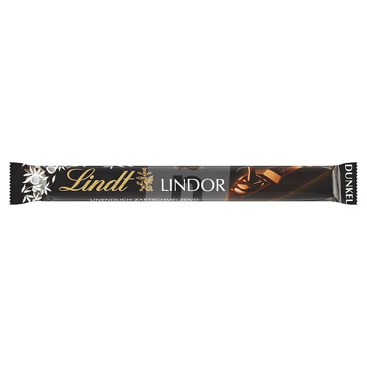 Tyčinka Lindor Dark 60% horká čokoláda s jemnou tekutou náplňou 37g Lindt