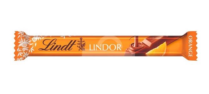 Tyčinka Lindor milk orange mliečna čokoláda plnená pomarančovou náplňou38g Lindt