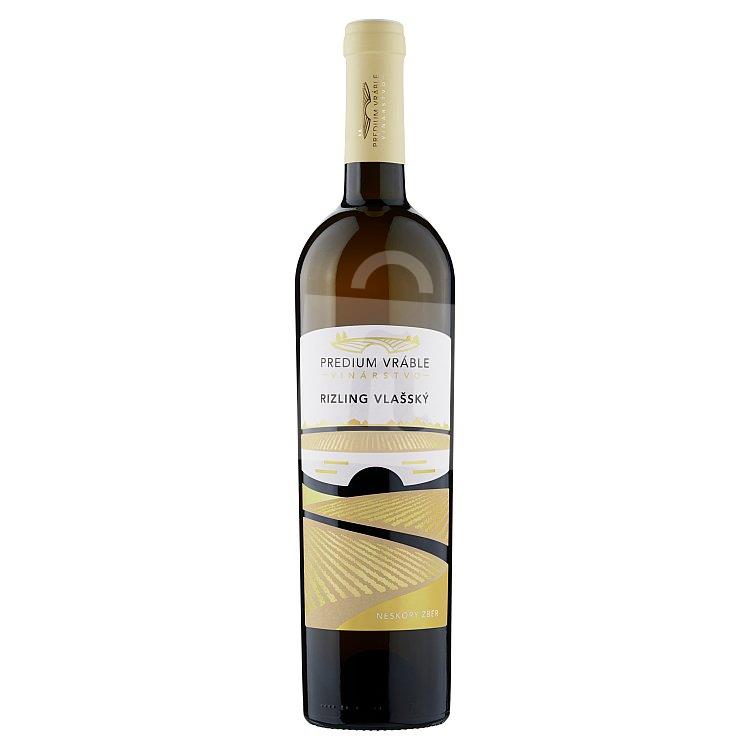 Rizling vlašský akostné víno odrodové neskorý zber biele suché 0,75l Predium Vráble - vinárstvo vinohradníctvo