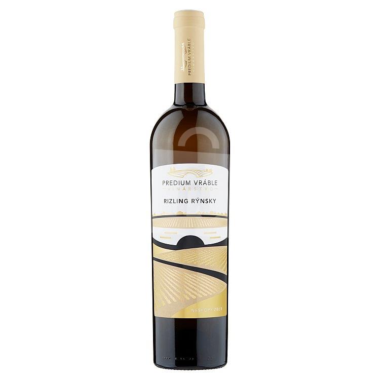 Rizling rýnsky akostné víno odrodové neskorý zber biele polosuché 0,75l Predium Vráble - vinárstvo vinohradníctvo