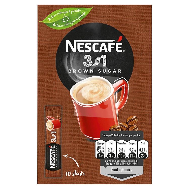 Káva instantná 3in1 Brown Sugar 10x16,5g / 165 g Nescafé