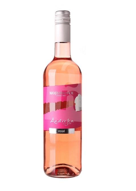 Andrejka Rosé 2020 akostné odrodové víno ružové polosladké 0,75l PD Mojmírovce