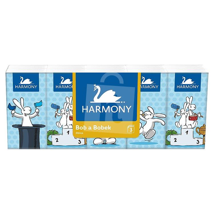 Hygienické vreckovky Prima soft 3-vrstvové 10x10ks Harmony