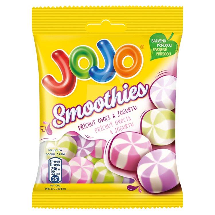 Cukríky penové želé Smoothies s ovocnou a jogurtovou príchuťou 80g Jojo