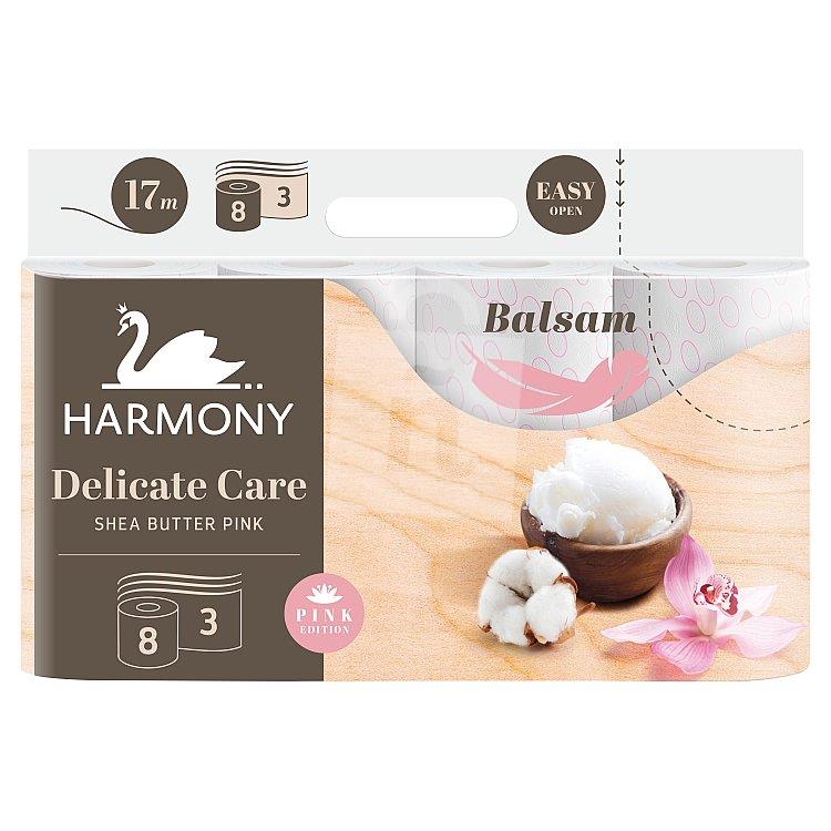 Toaletný papier Delicate Care Balsam shea butter pink 3-vrstvový 8ks Harmony