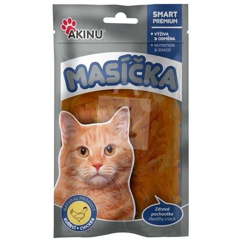 Doplnkové krmivo pre mačky sušené mäso kuracia príchuť masíčka smart premium 50g AKINU