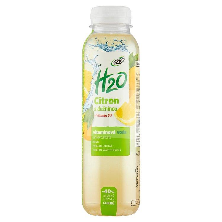 Vitamínová voda H2O citrón s dužinou 400ml Rio