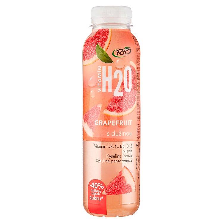 Vitamínová voda H2O grapefruit s dužinou 400ml Rio