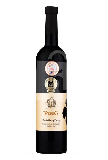 Cuvée čierny Pereg ovocné značkové víno červené z čiernych ríbezlí a arónie sladké 0,75l PEREG