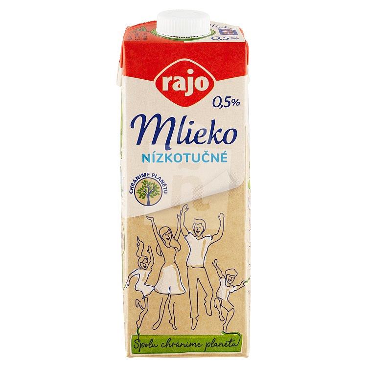 Mlieko UHT trvanlivé nízkotučné 0,5% 1l Rajo