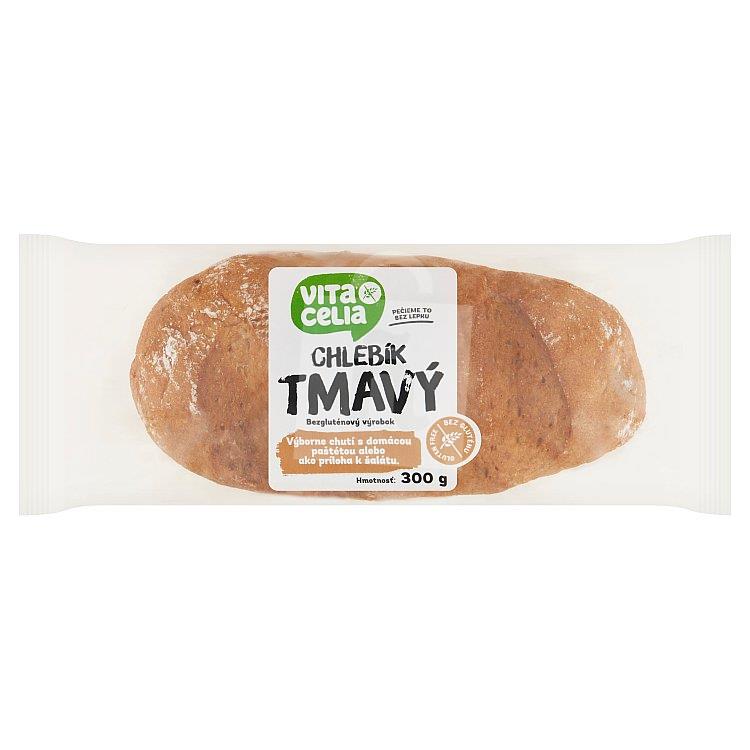 Chlebík bezgluténový tmavý balený 300g Vitacelia