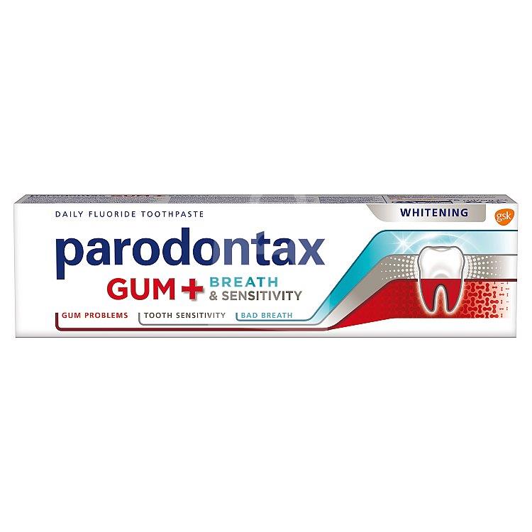 Zubná pasta Gum + Breath & Sensitivity whitening s fluoridom 75ml Parodontax