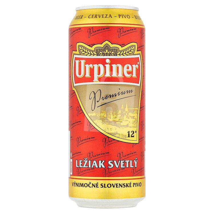 Pivo Premium svetlý ležiak 12° 5% 500ml plech Urpiner