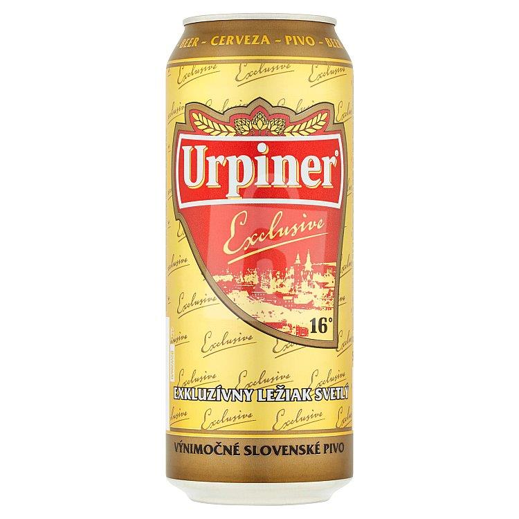 Pivo Exclusive svetlý ležiak 16° 7,0 % 500ml plech Urpiner