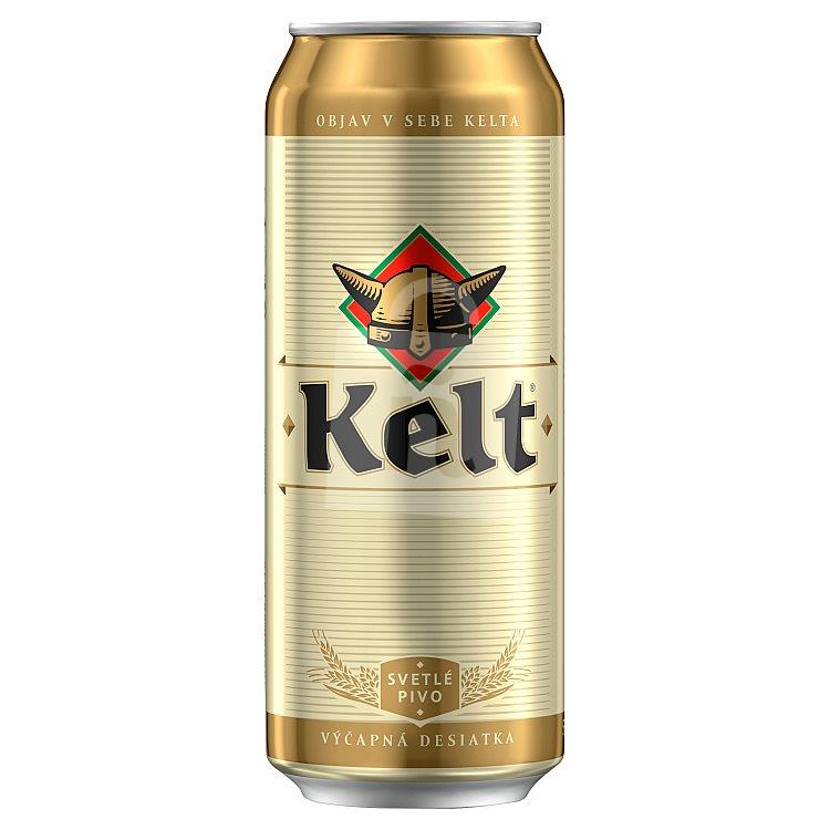 Pivo svetlé výčapné 10° 4,1% 500ml plech Kelt