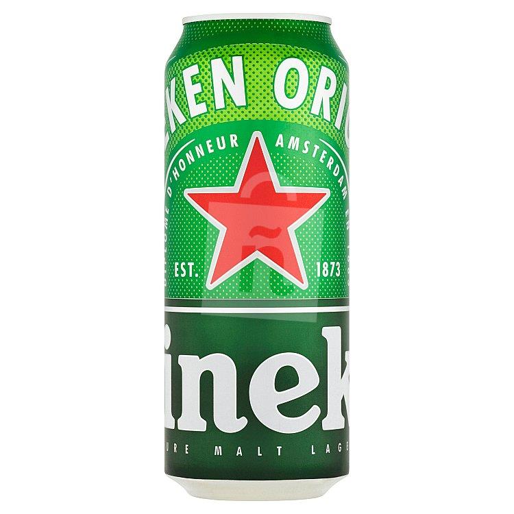 Pivo svetlý ležiak 12° 5,0% 500ml plech Heineken