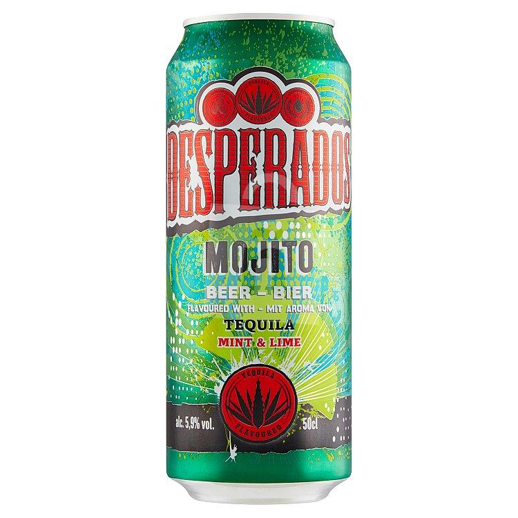 Pivo s príchuťou Mojito tequila špeciálny ležiak svetlý 15°5,9% 500ml plech Desperados