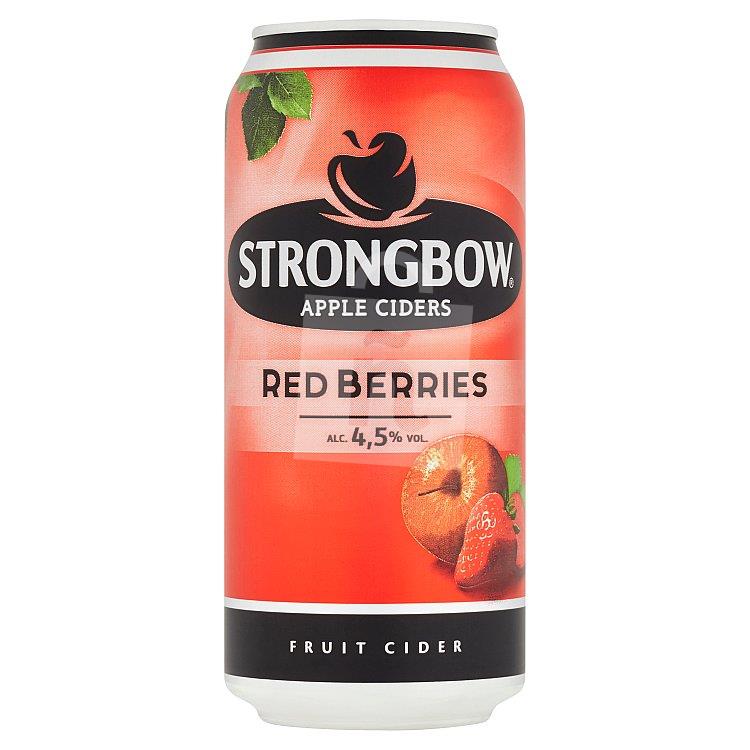 Nápoj Cider kvasený jablkový sýtený red berries 4,5% 440ml plech Strongbow