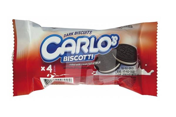Sušienky kakaové s mliečnou náplňou 44g CARLO'S BISCOTTI