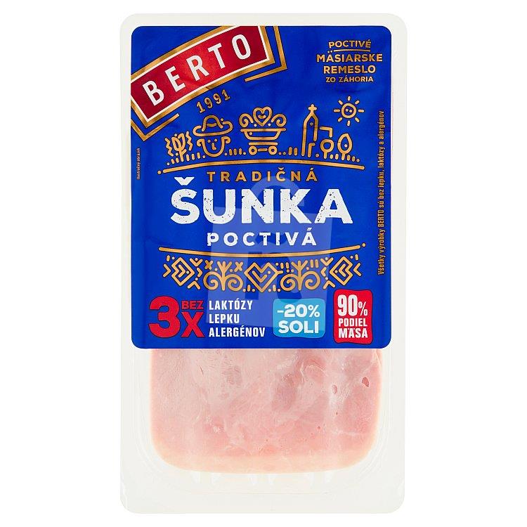 Šunka poctivá špeciál Retro 90% mäsa 100g Berto
