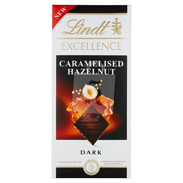 Čokoláda Excellence horká s karamelizovanými lieskovými orechmi 100g Lindt