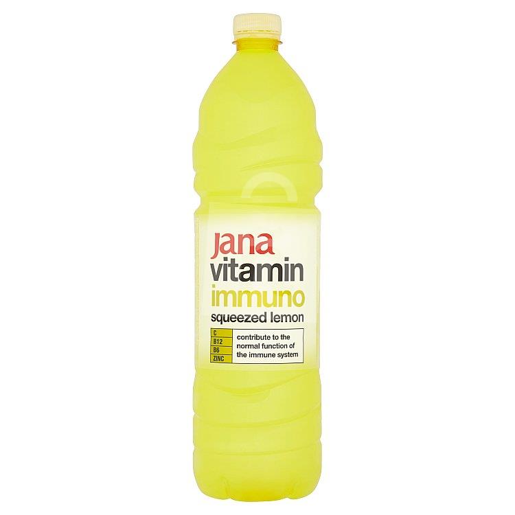 Minerálna voda nízkoenergetická nesýtená Vitamin Immuno s arómou citróna 1,5l Jana