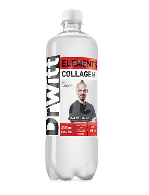 Nápoj nesýtený Elements Collagen jahoda 750ml DrWitt