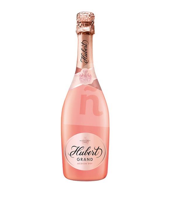 Grand Blancs Medium Dry akostné šumivé víno ružové polosuché 0,75l Hubert