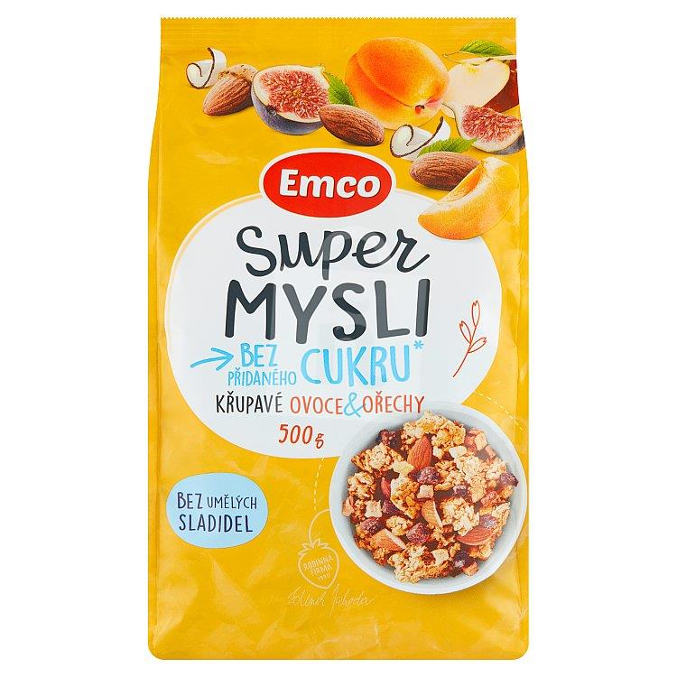 Müsli Super Mysli bez cukru chrumkavé ovocie & orechy 500g Emco