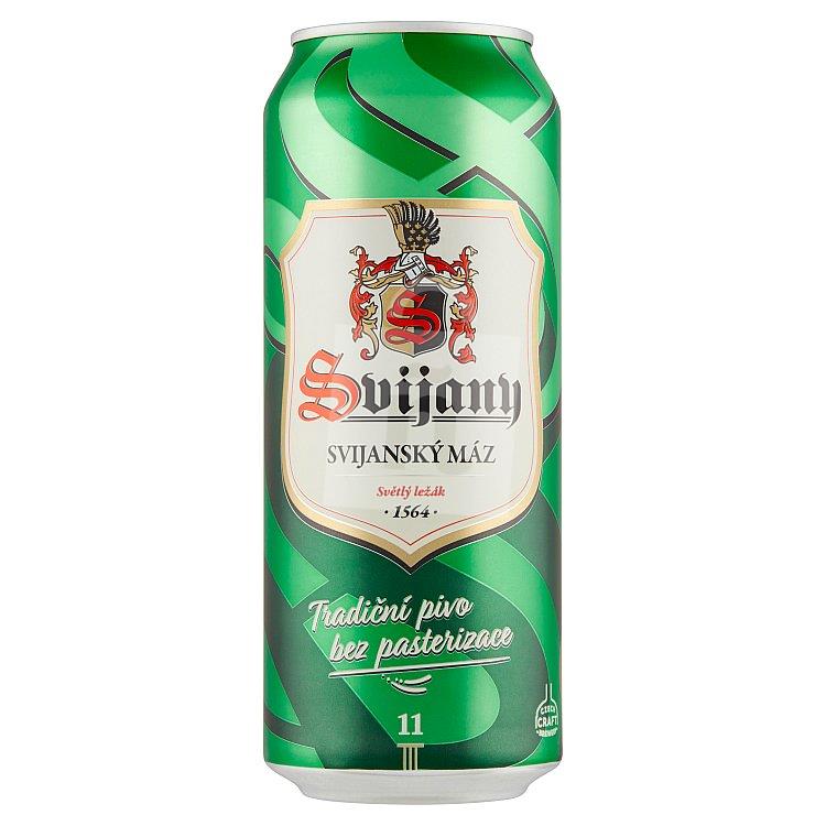 Pivo Svijanský máz svetlý ležiak 11° 4,8% 500ml plech Svijany