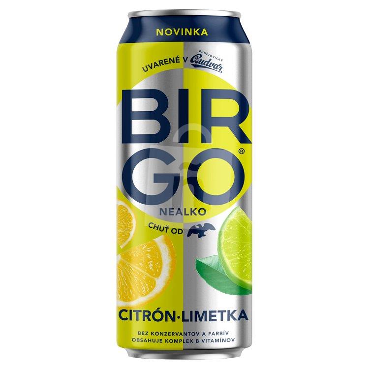 Pivo nealkoholické Birgo citrón-limetka 500ml plech Budweiser Budvar