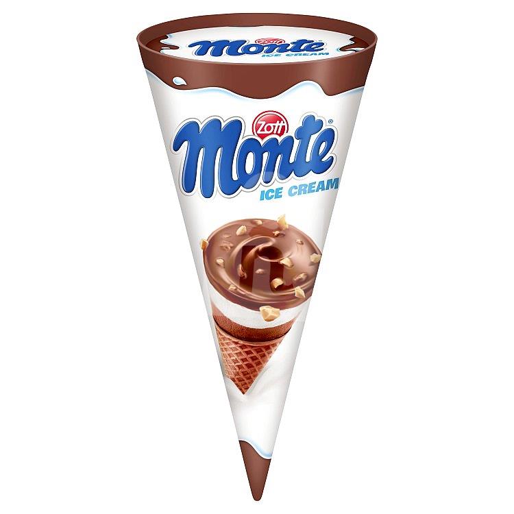 Zmrzlina v kornútiku čokoláda 120ml Monte Ice Cream 
